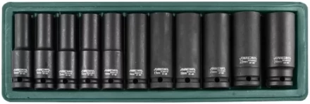 Набор головок торцевых ударных глубоких 1/2&quot;DR 10-24мм 11предметов Jonnesway S03AD4111S 47193 купить в Кургане