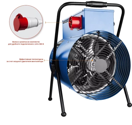 Пушка тепловая круглый корпус ЗТП-15 серия ПРОФЕССИОНАЛ купить в Кургане