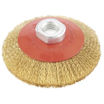 Щетка для УШМ, 125 мм, М14, &quot;тарелка&quot;, витая проволока  MATRIX 74616 купить в Кургане