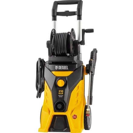 Моечная машина высокого давления R-210iD, 2600 Вт, 210 бар, 8.0 л/мин, асинхронный двигатель, барабан Denzel 58237 купить в Кургане