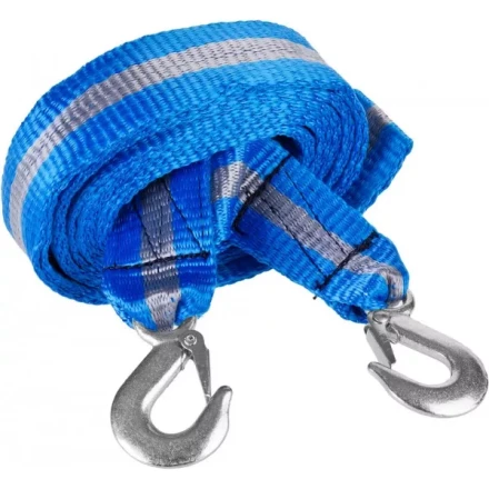 Трос буксировочный ЗУБР "ЭКСПЕРТ", 2 крюка, сумка, 5м, 3,5т 61215-3.5 купить в Кургане