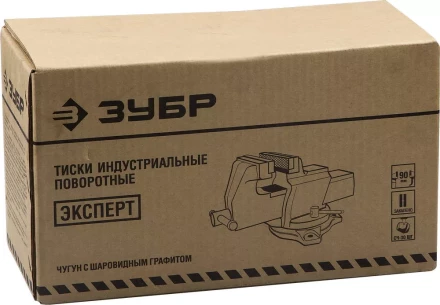 Тиски ЗУБР &quot;ЭКСПЕРТ&quot; индустриальные поворотные, 200мм 32703-200 купить в Кургане
