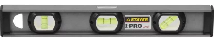 Уровень STAYER &quot;PROFESSIONAL&quot; I-PROLevel, усилен рельс с ручками, утолщен особопрочн профиль, точность 1мм/м, 3 ампулы, 40см 3477-040 купить в Кургане