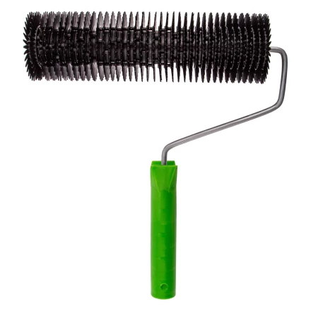 Валик игольчатый для наливных полов с ручкой, острая игла, 240 мм Сибртех 81110 купить в Кургане