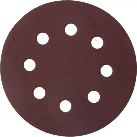 Круг шлифовальный ЗУБР &quot;МАСТЕР&quot; универсальный, из абразивной бумаги на велкро основе, 8 отверстий, Р320, 115мм, 5шт 35560-115-320 купить в Кургане