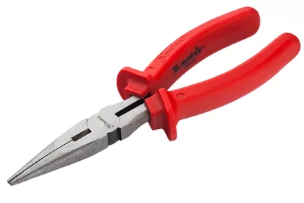 Длинногубцы Econom 160 мм прямые шлифованные пластмассовые рукоятки MATRIX 17192 купить в Кургане