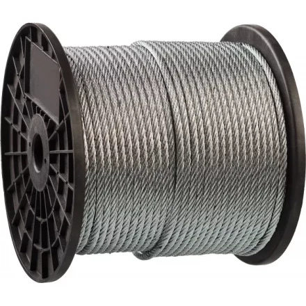 Трос стальной ЗУБР &quot;ПРОФЕССИОНАЛ&quot;, оцинкованный, DIN 3055, d=2 мм, L=200 м 4-304110-02 купить в Кургане