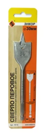 Сверло для дерева 30Х152 мм перовое Энкор 19114 купить в Кургане