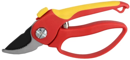 Секатор GRINDA двухкомпонентные ручки, обычный механизм, с эфесом, округлые лезвия, 205мм 8-423221_z01 купить в Кургане