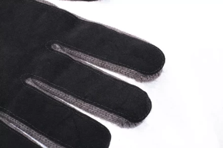 Перчатка двойная полушерстяная спилковый наладонник 150 г Сибртех артикул 68630 купить в Кургане