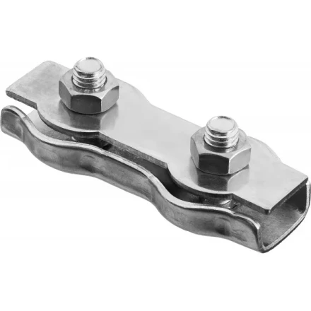 Зажим троса ЗУБР &quot;МАСТЕР&quot; двойной, оцинкованный, 8мм, 15 шт 4-304445-08 купить в Кургане