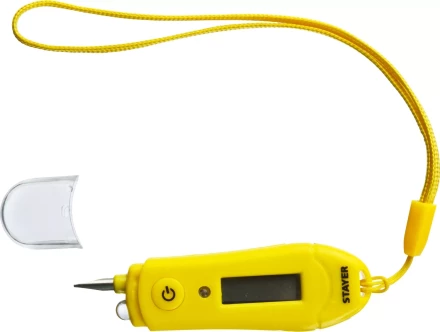 Тестер напряжения STAYER &quot;МASTER&quot; цифровой со световым индикатором, 12-220В, 70мм 45282 купить в Кургане