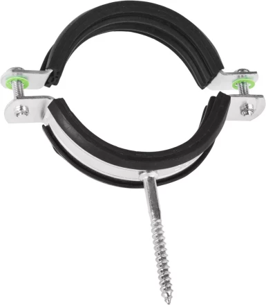 ЗУБР. Хомут трубный оцинкованный, с шурупом, 2 1/2&quot;, 1шт 37854-73-82-1 купить в Кургане