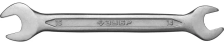 Ключ ЗУБР &quot;МАСТЕР&quot; гаечный рожковый, Cr-V сталь, хромированный, 14х15мм 27010-14-15 купить в Кургане