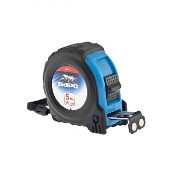 Рулетка Вектор 5 м х 19 мм, утолщенное полотно, магнитный зацеп, обрезиненный корпус  БАРС 32541 купить в Кургане