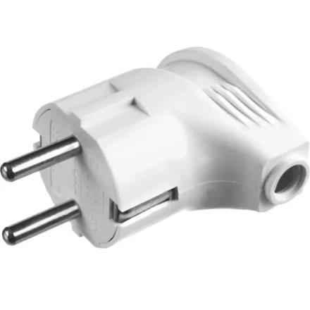 Вилка MAXElectro электрическая, 16А/220В, угловая, с заземлением, белая, STAYER 55161-W купить в Кургане