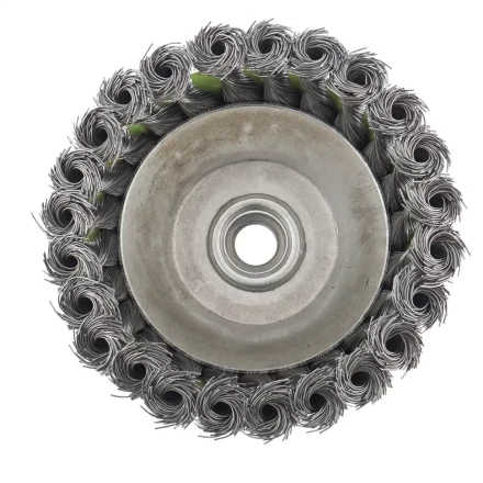 Щетка для УШМ 125 мм М14 &quot;чашка&quot; крученая металлическая проволока СИБРТЕХ 746277 купить в Кургане