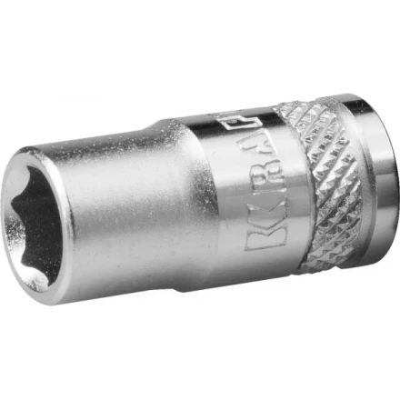 Торцовая головка KRAFTOOL &quot;INDUSTRIE QUALITAT&quot;, Cr-V, FLANK, хромосатинированная, 1/4&quot;, 7 мм 27815-07_z01 купить в Кургане