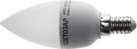 Лампа СВЕТОЗАР светодиод &quot;LED technology&quot;, диммируемая, свеча, цоколь E14(миньон), тепл бел свет (2700К), 45 (5Вт), 220В 44501-40-D купить в Кургане