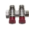 Коллектор GENERAL FITTINGS для горячей воды, вентили, никелированная латунь, вход 3/4" - 2 выхода 1/2" 51046-3/4-1/2-HT2 купить в Кургане