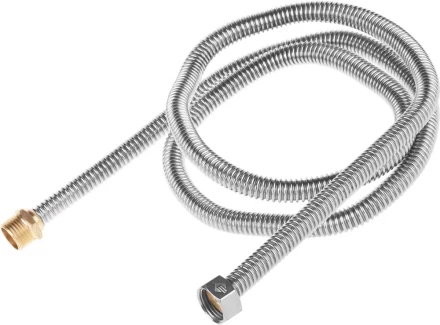 Подводка ЗУБР &quot;ЭКСПЕРТ&quot; сильфонная из нержавеющей стали, для воды, г/ш  (гайка-штуцер), 1/2&quot;, 1,5м 51011-G/S-150 купить в Кургане