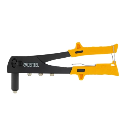 Заклепочник ручной Denzel, 255 мм, заклепки 2,4-3,2-4,0-4,8 мм, 40440 купить в Кургане