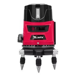 Лазерный уровень MTX CRL-30R, 30 м, красный луч, батарейки, резьба 5/8" 35034