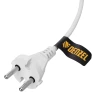 Шнур сетевой Denzel Energy Series, ПВС, 3 м, 2 x 1 мм, с неразборной вилкой, белый, 3 м, 37664 купить в Кургане