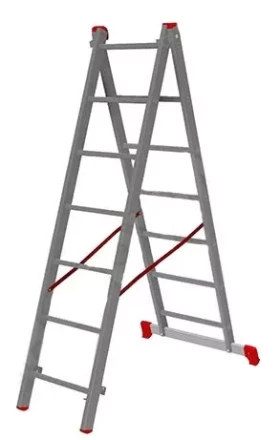Лестница 2-х секционная алюминиевая 2*7 1013293 купить в Кургане