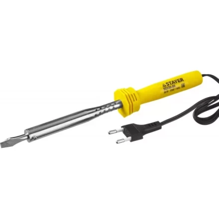 Паяльник STAYER &quot;STANDARD&quot; с пластмассовой рукояткой и долговечным жалом, 80 Вт, клин 55330-80 купить в Кургане