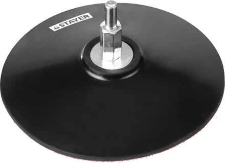 Тарелка опорная STAYER "MASTER" резиновая для дрели, на липучке, d=115мм 35740-115 купить в Кургане