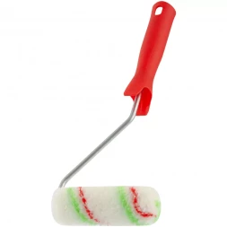 Мини-валик в сборе &quot;Эмали&quot; 110 мм ворс 12 мм D 16 мм D ручки 6 мм полиамид полиакрил Сибртех 80584