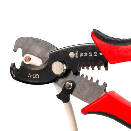 Ножницы для резки проводов КВТ MC-07 до 15 мм с функцией зачистки изоляции (86619) купить в Кургане