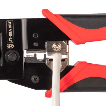 Кримпер многофункциональный КВТ JT-02А с 2 встроенными модулями для обжима RJ-45, RJ-12, RJ-11 (101929) купить в Кургане