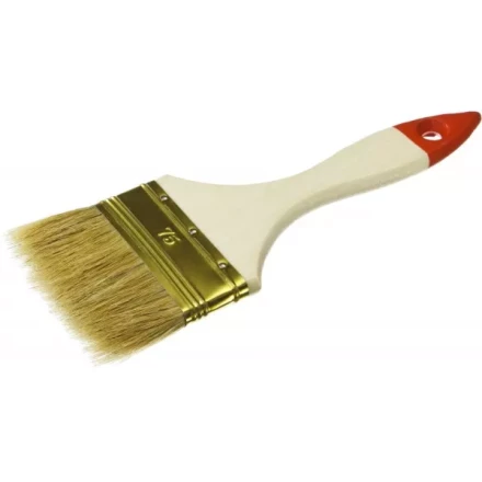 Кисть плоская ЗУБР "УНИВЕРСАЛ-ОПТИМА", светлая щетина, деревянная ручка, 75мм 01099-075_z01 купить в Кургане
