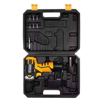 Дрель аккумуляторная DEKO DKCD12FU-Li SET3, 063-4173, в кейсе + оснастка 13 шт купить в Кургане