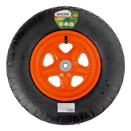 Колесо пневматическое Palisad «Звезда» 4.80/4.00-8 D380 мм, внутренний диаметр подшипника 12 мм, длина оси 80 мм, 689465 купить в Кургане