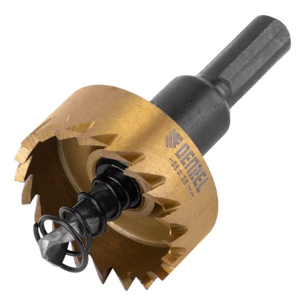 Коронка по металлу HSS, 35 мм, нитридтитановое покрытие Denzel 724110 купить в Кургане