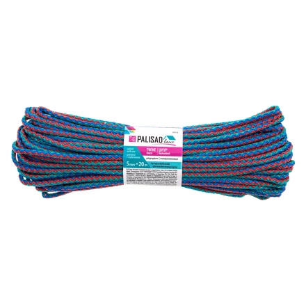 Шнур бельевой полипропиленовый с сердечником, 5 мм L 20 м, цветной, Home Palisad 937135 купить в Кургане