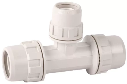 Тройник ЗУБР &quot;ШиреФит&quot; редукционный &quot;штуцер с гайкой - внутренняя резьба - штуцер с гайкой&quot;, 26мм-16мм-26мм 51506-26-16-26 купить в Кургане