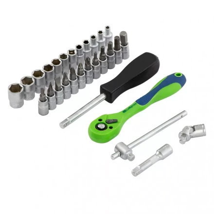 Набор инструментов 29 предметов, CrV, 1/4&quot; Сибртех 13523 купить в Кургане