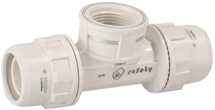 Штуцер с гайкой ЗУБР ШиреФит  - внутренняя резьба - штуцер с гайкой 16 мм - 1/2? - 16 мм переходной тройник 51502-16-1/2-16 купить в Кургане