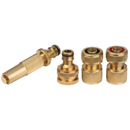 Набор GRINDA полив латун: наконечник, 2 соединителя, адаптер 1/2&quot;-3/4&quot;, 4предм 8-427246 купить в Кургане