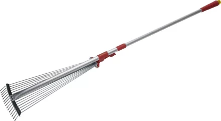 Грабли GRINDA, алюминиевый телескопический черенок, 15 круглых зубцов 421868 купить в Кургане