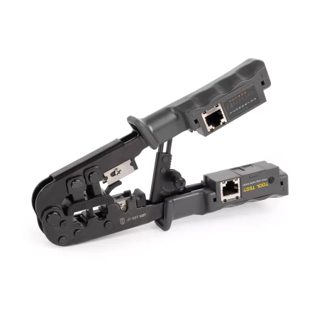 Кримпер многофункциональный КВТ JT-02T с 2 встроенными модулями для обжима RJ-45, RJ-12, RJ-11 (89229) купить в Кургане