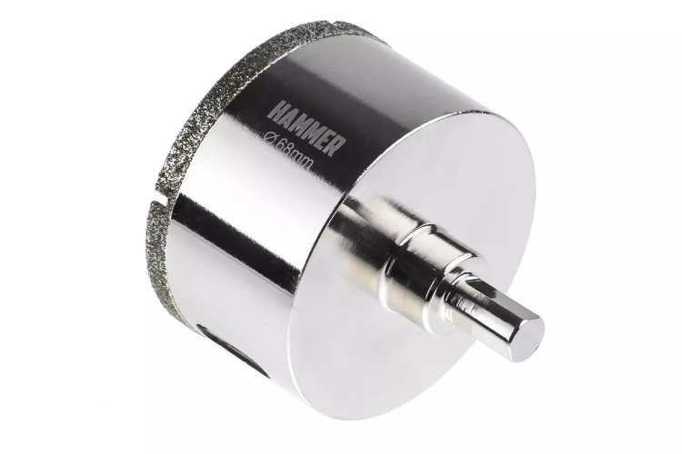 Коронка алмазная HAMMER Ф68мм HEX (DHS 68.0*65/5) купить в Кургане