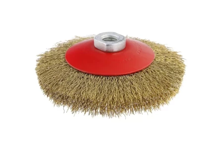 Кордщетка HAMMER тарелка 115мм для УШМ гофрированная латунированная сталь (207-107) купить в Кургане