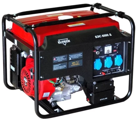 Бензогенератор Elitech БЭС 6500 Д +Аккумулятор купить в Кургане