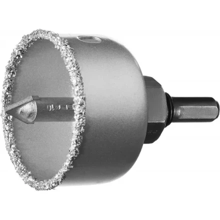 Коронка-чашка ЗУБР &quot;ПРОФЕССИОНАЛ&quot; c карбид-вольфрамовым нанесением, 51 мм, высота 25 мм, в сборе с державкой и сверлом 33360-051_z01 купить в Кургане