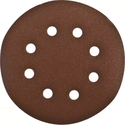 Круг шлифовальный ЗУБР &quot;СТАНДАРТ&quot; из абразивной бумаги на велкро основе, 6 отв., Р180, 150мм, 5шт 35350-150-180 купить в Кургане